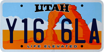 UT license plate Y166LA