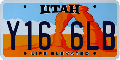 UT license plate Y166LB