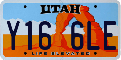 UT license plate Y166LE