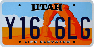 UT license plate Y166LG