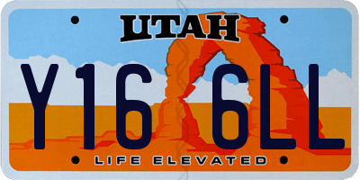 UT license plate Y166LL
