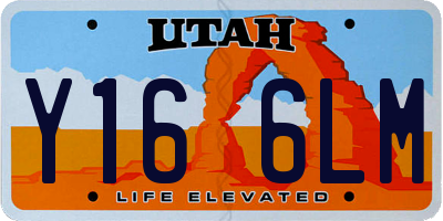 UT license plate Y166LM
