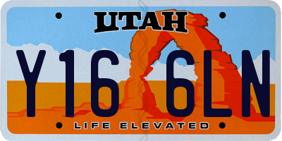 UT license plate Y166LN