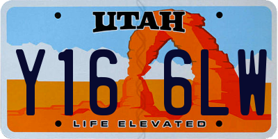UT license plate Y166LW