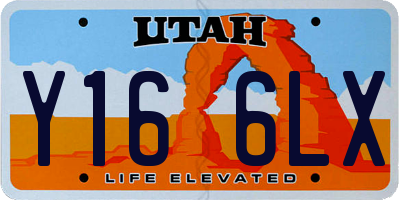 UT license plate Y166LX