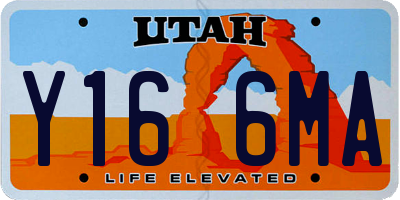 UT license plate Y166MA