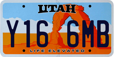 UT license plate Y166MB