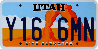 UT license plate Y166MN