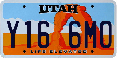 UT license plate Y166MO