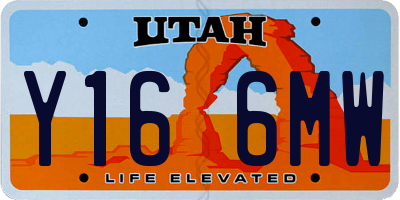 UT license plate Y166MW