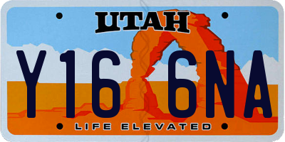UT license plate Y166NA