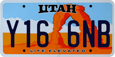 UT license plate Y166NB
