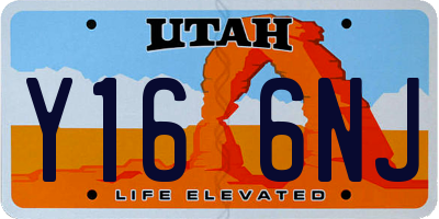 UT license plate Y166NJ