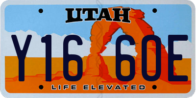 UT license plate Y166OE