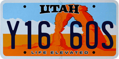 UT license plate Y166OS