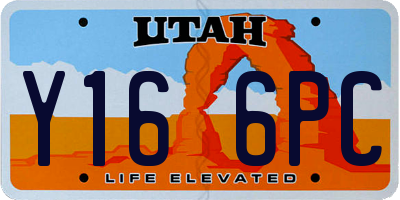 UT license plate Y166PC