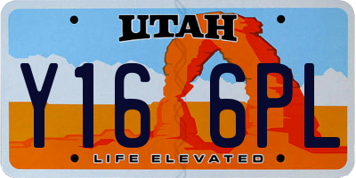 UT license plate Y166PL