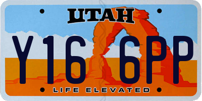 UT license plate Y166PP