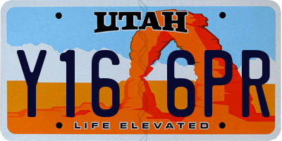 UT license plate Y166PR