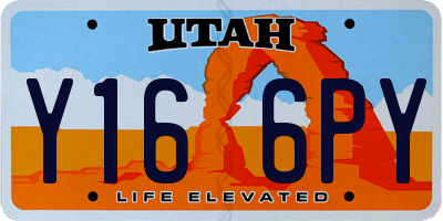 UT license plate Y166PY