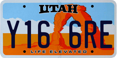UT license plate Y166RE