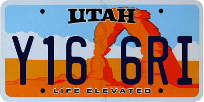 UT license plate Y166RI
