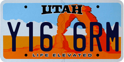 UT license plate Y166RM