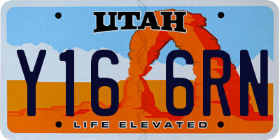 UT license plate Y166RN
