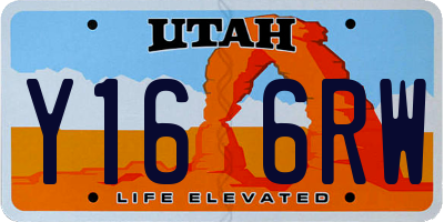 UT license plate Y166RW