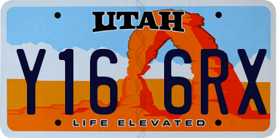 UT license plate Y166RX