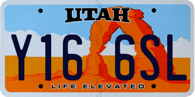 UT license plate Y166SL