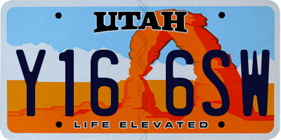 UT license plate Y166SW