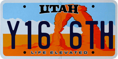 UT license plate Y166TH