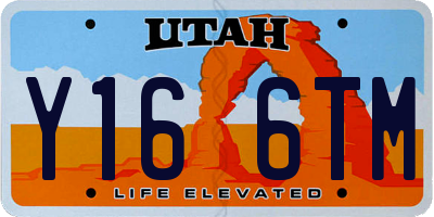 UT license plate Y166TM