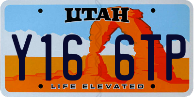 UT license plate Y166TP