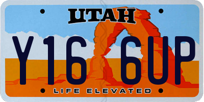 UT license plate Y166UP
