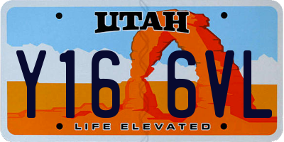 UT license plate Y166VL