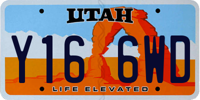 UT license plate Y166WD