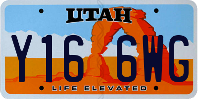 UT license plate Y166WG