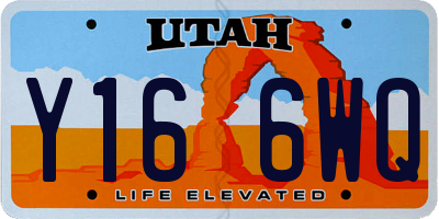UT license plate Y166WQ