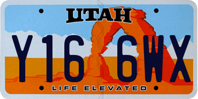UT license plate Y166WX
