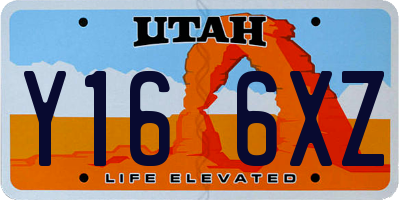 UT license plate Y166XZ