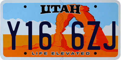 UT license plate Y166ZJ