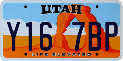 UT license plate Y167BP