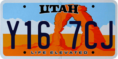 UT license plate Y167CJ