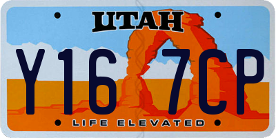 UT license plate Y167CP