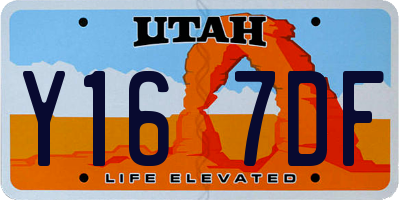 UT license plate Y167DF
