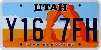 UT license plate Y167FH