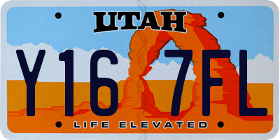 UT license plate Y167FL