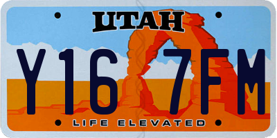 UT license plate Y167FM